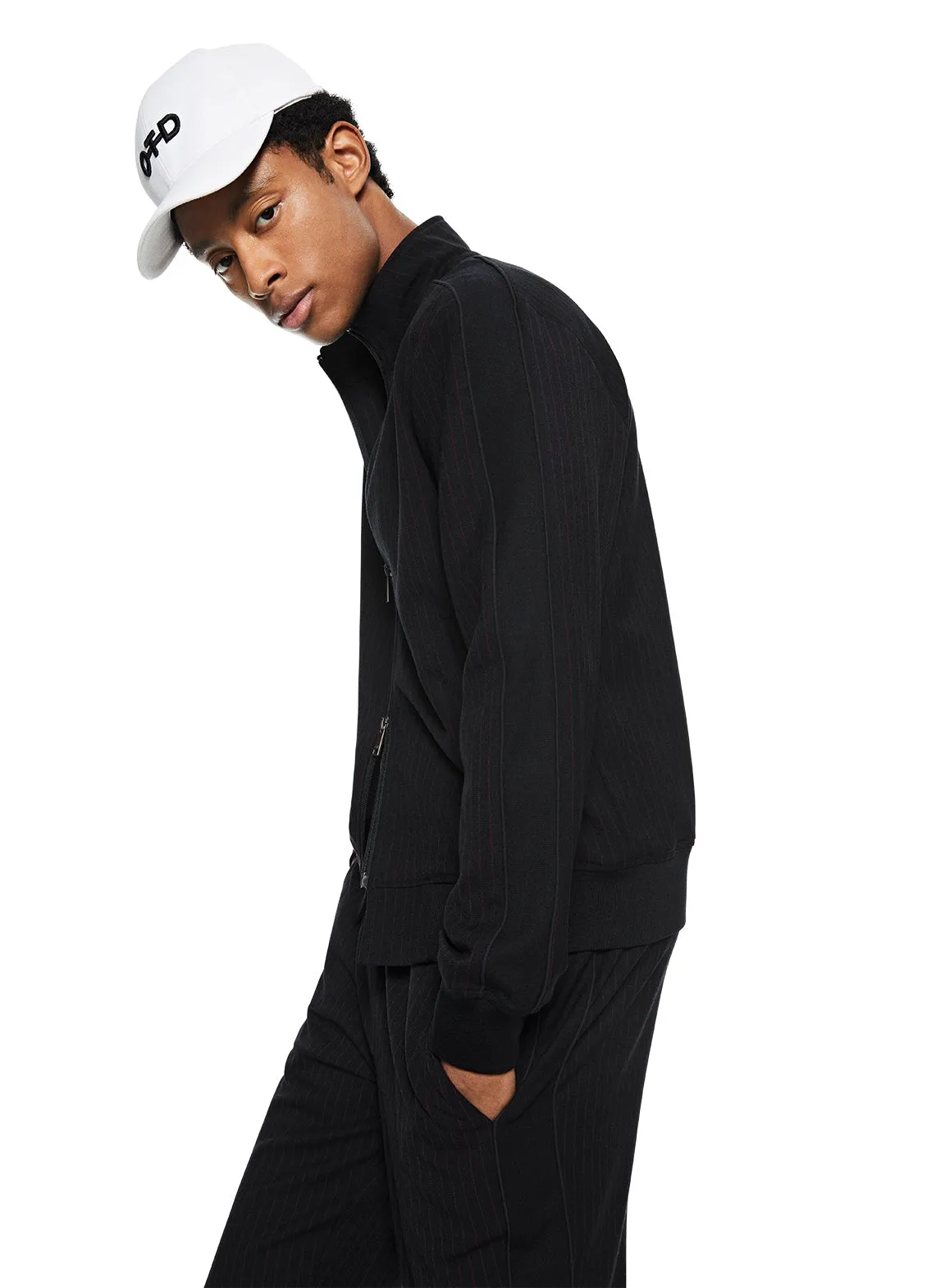 Pinstripe Track Jacket