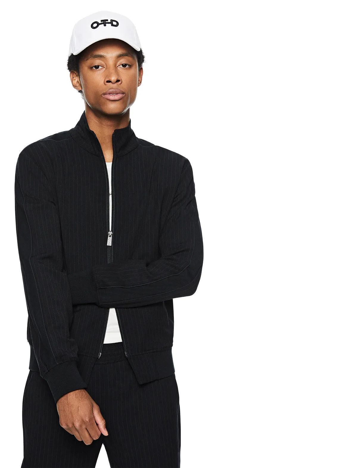 Pinstripe Track Jacket