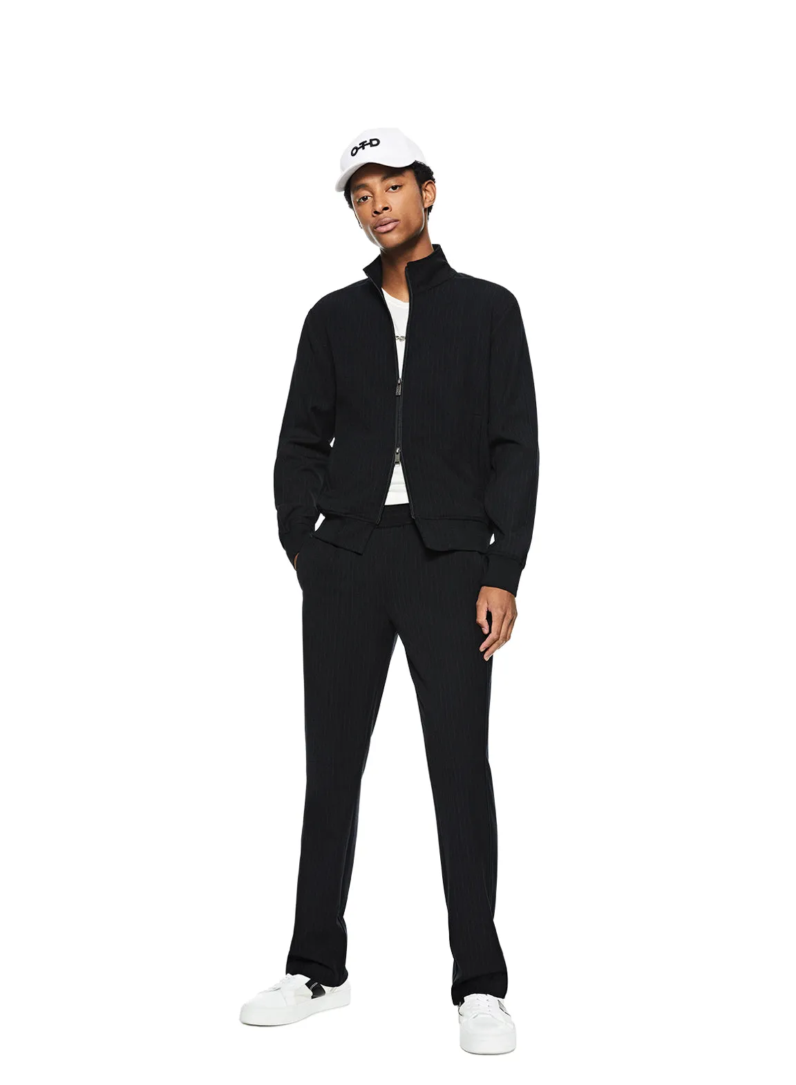 Pinstripe Track Jacket