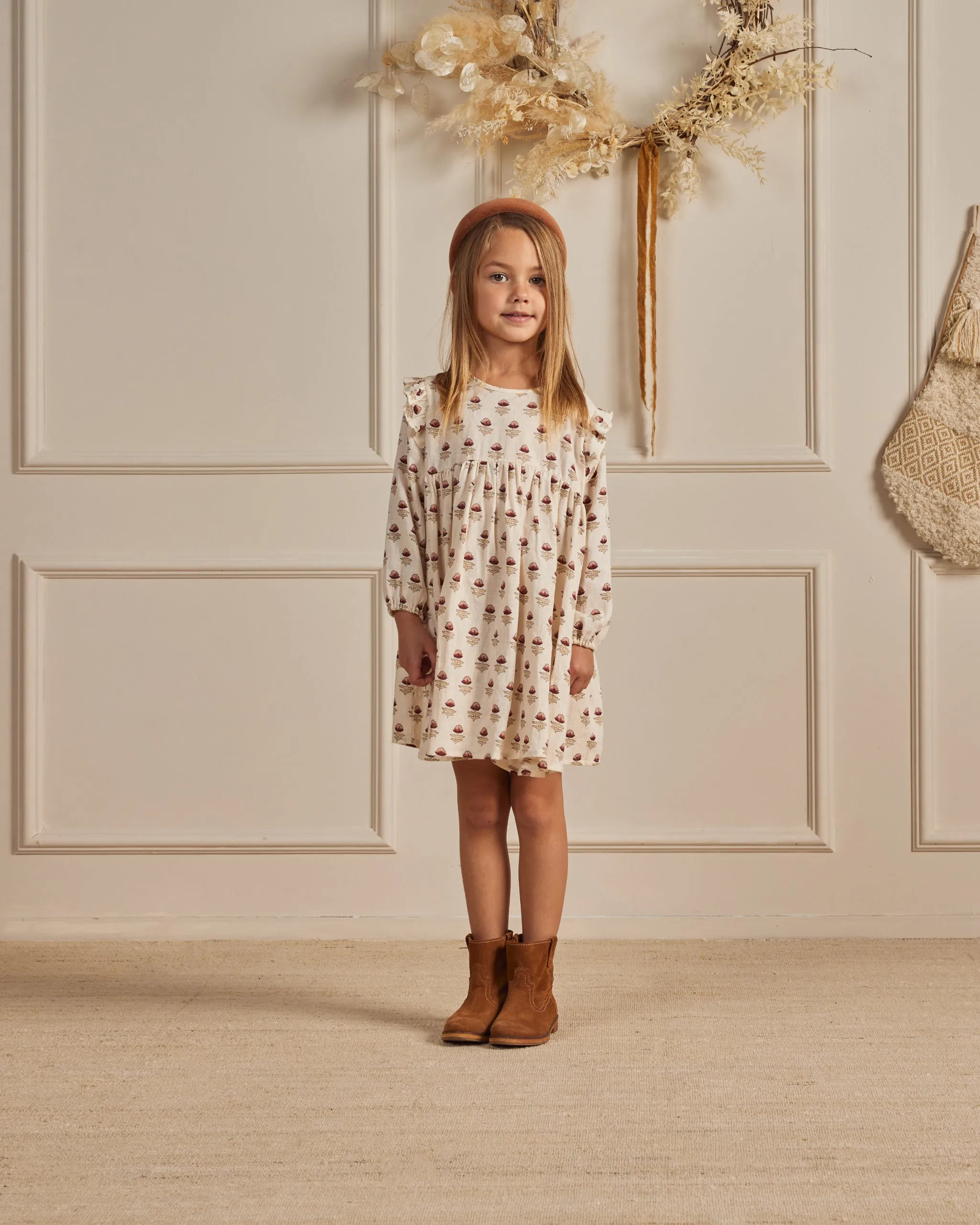 Piper Dress | Dried Floral - LAST 6/7Y & 10/12Y