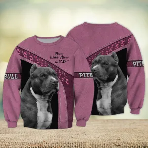 Pitbull Multicolor Lover Never Walk Alone 3D Full Print Sweatshirt Christmas Shirts
