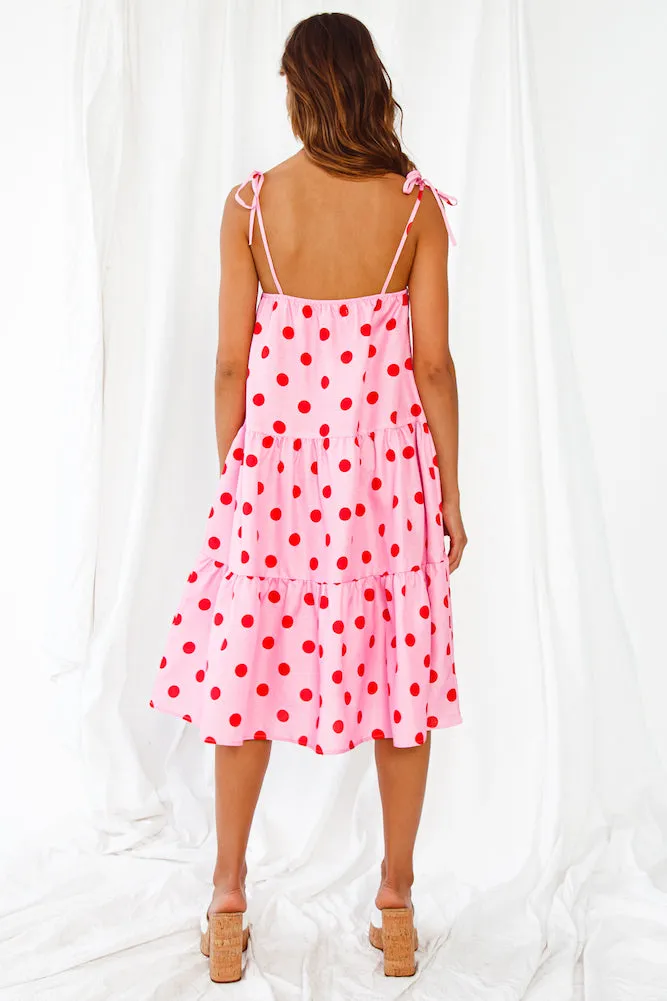 Polka Face Midi Dress