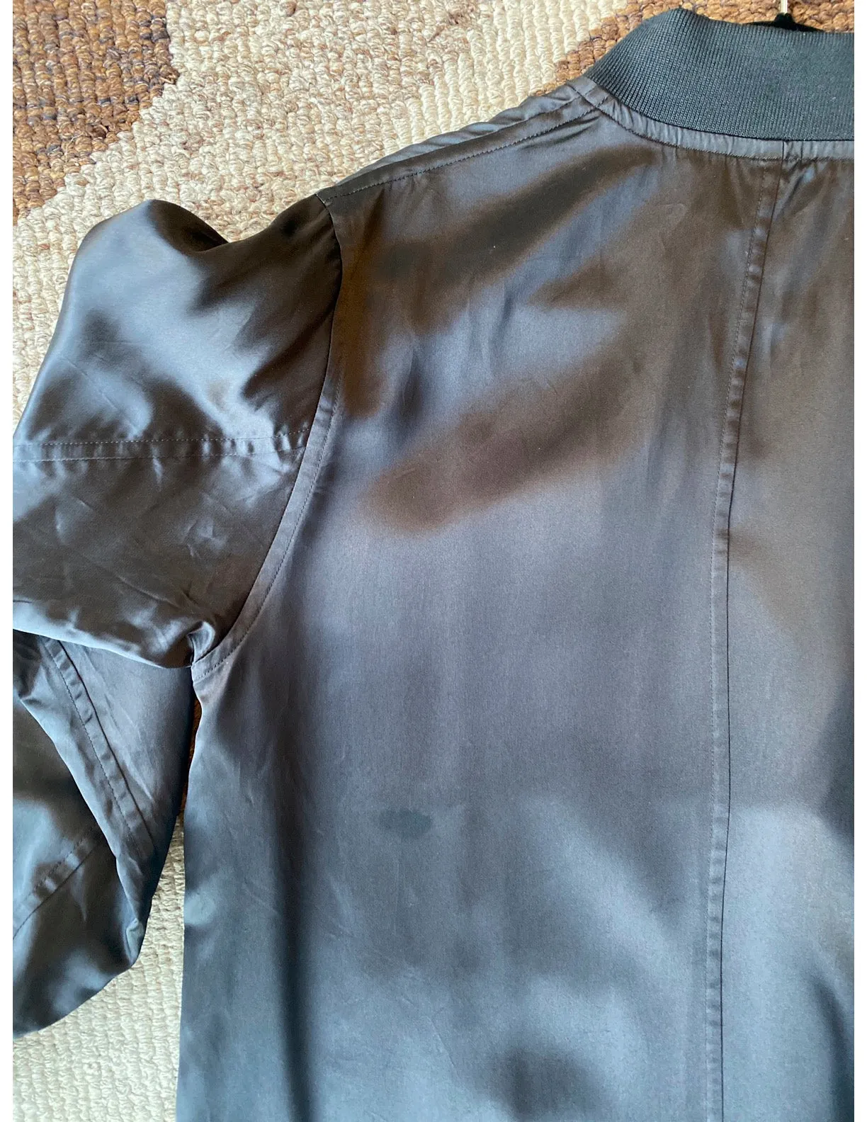 SATIN BOMBER COAT