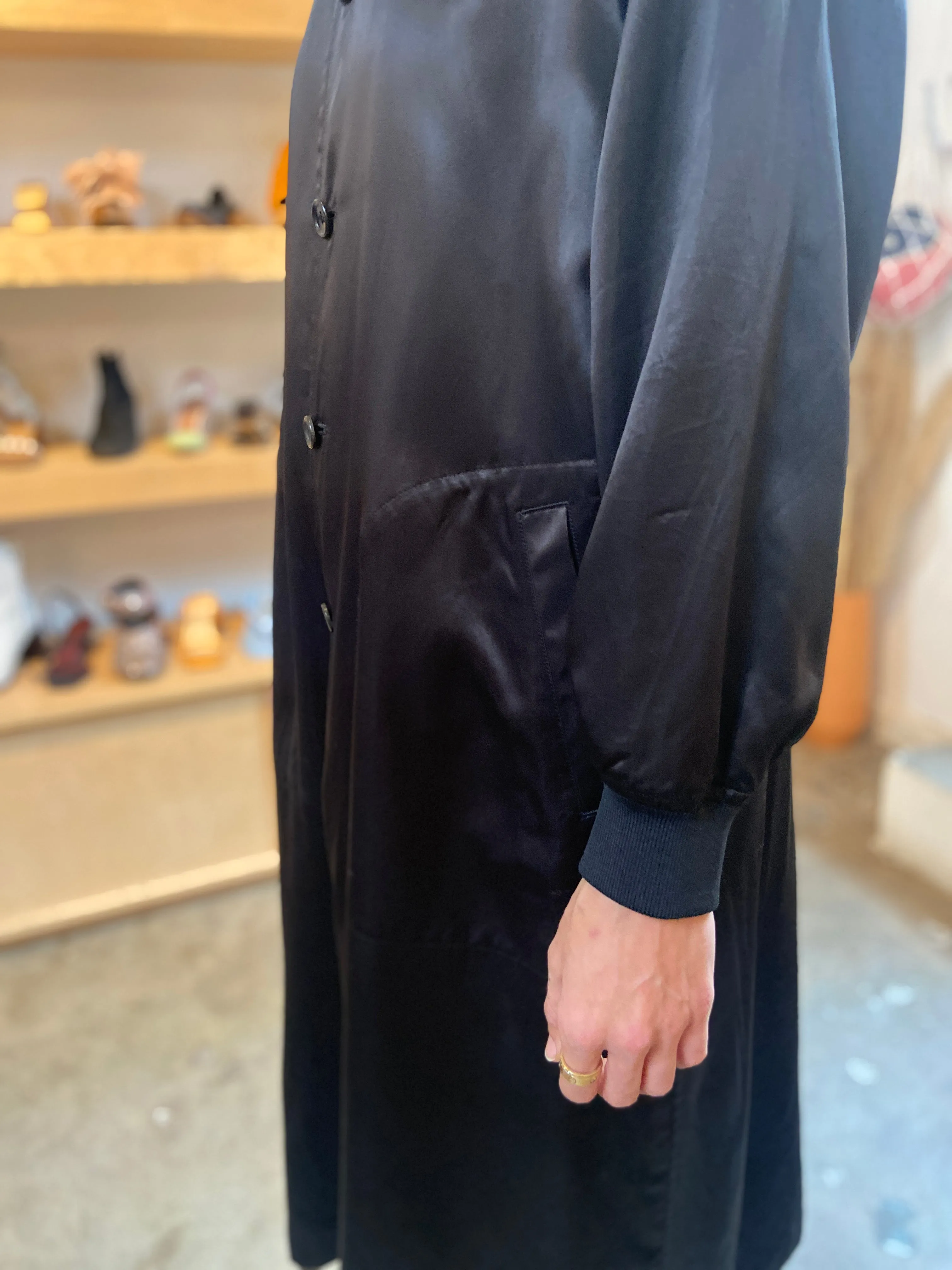 SATIN BOMBER COAT