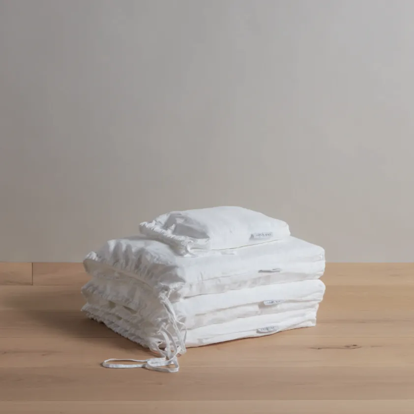 Set Lastlight 100% Linen Duvet, Flat/Fitted Sheets/Pillowcases