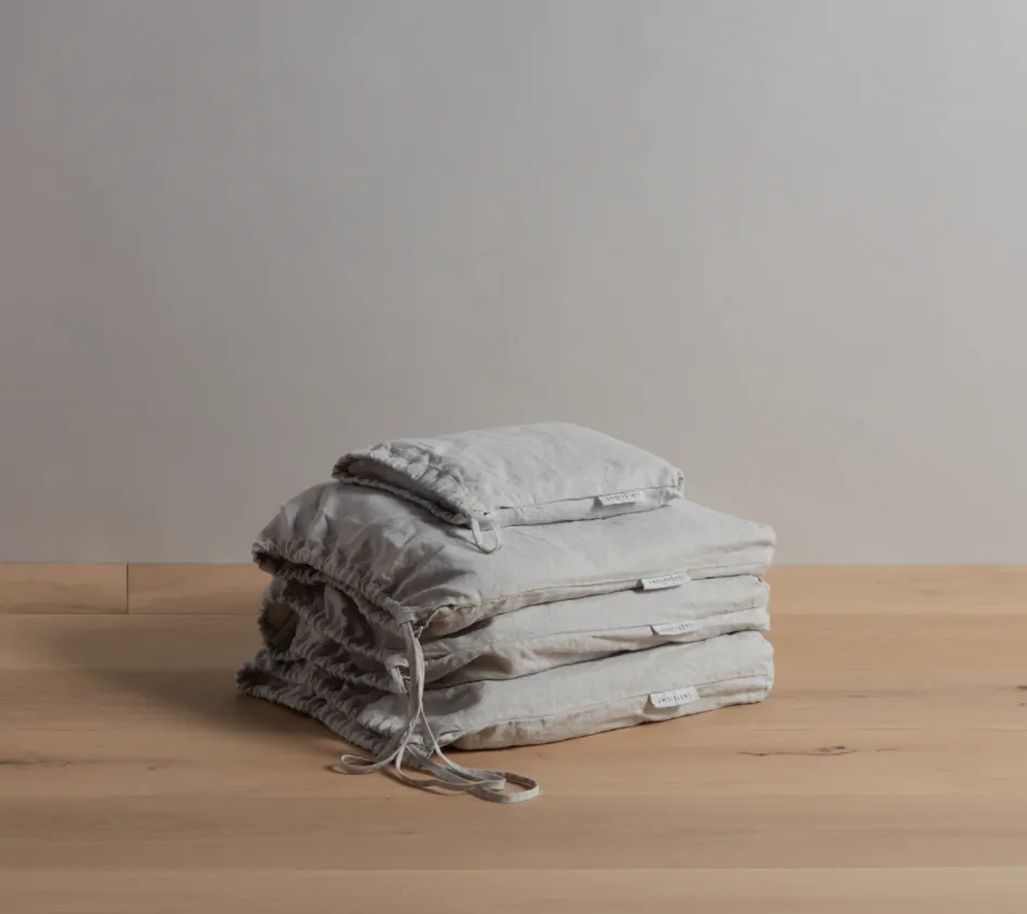 Set Lastlight 100% Linen Duvet, Flat/Fitted Sheets/Pillowcases