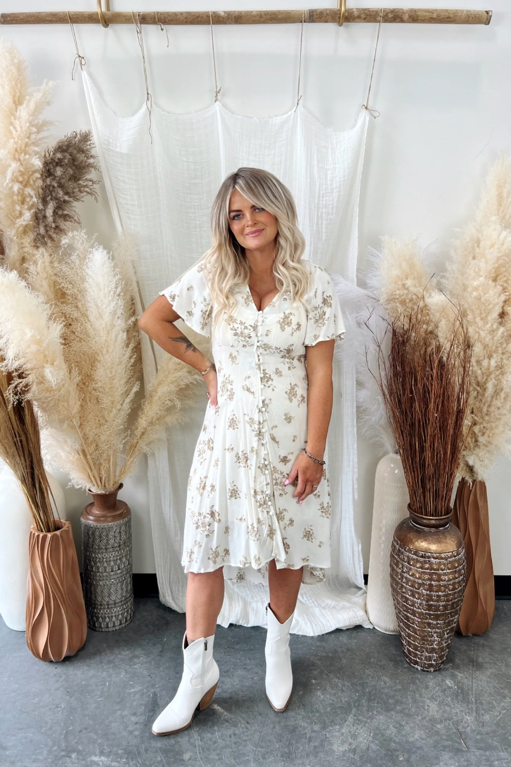 Sianna Floral Midi Dress - FINAL SALE