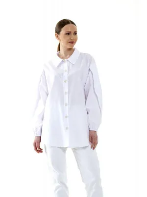 SIMPLE FASHION WOMEN'S LONG SHIRT - 1