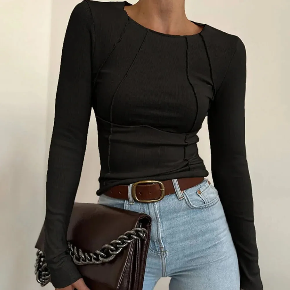 Simple Long Sleeve Women's Top
