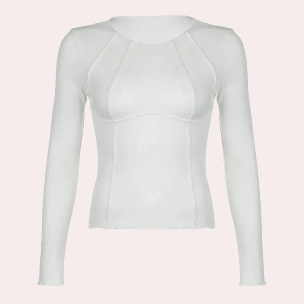 Simple Long Sleeve Women's Top