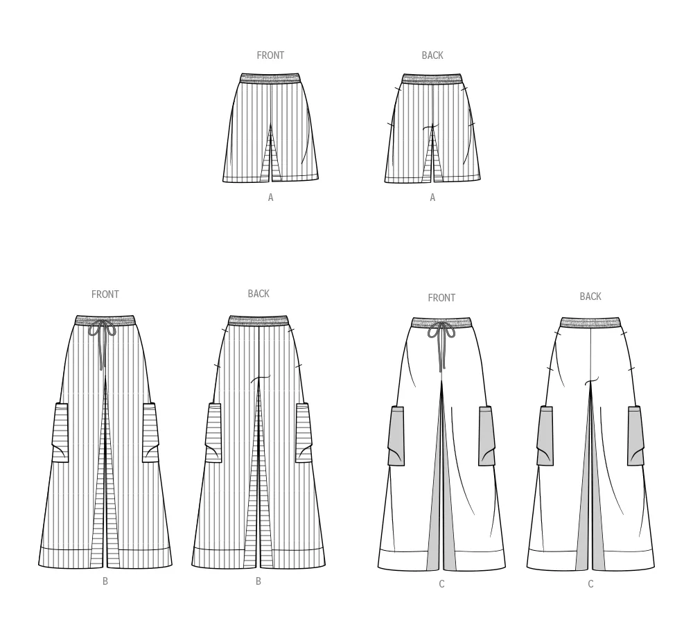 Simplicity Sewing Pattern 9956 Wide Leg Trousers and shorts