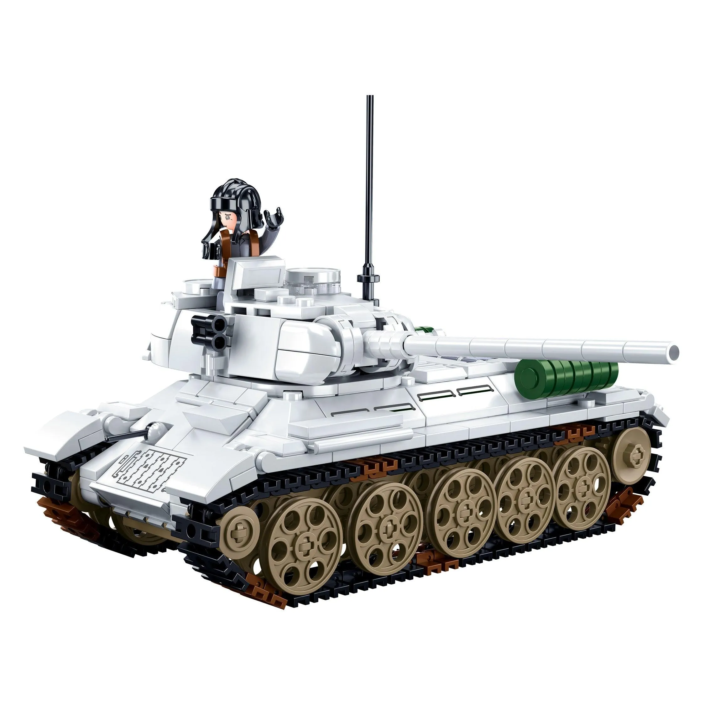 Sluban T-34/85 Medium Tank, Building Blocks For Ages 6 