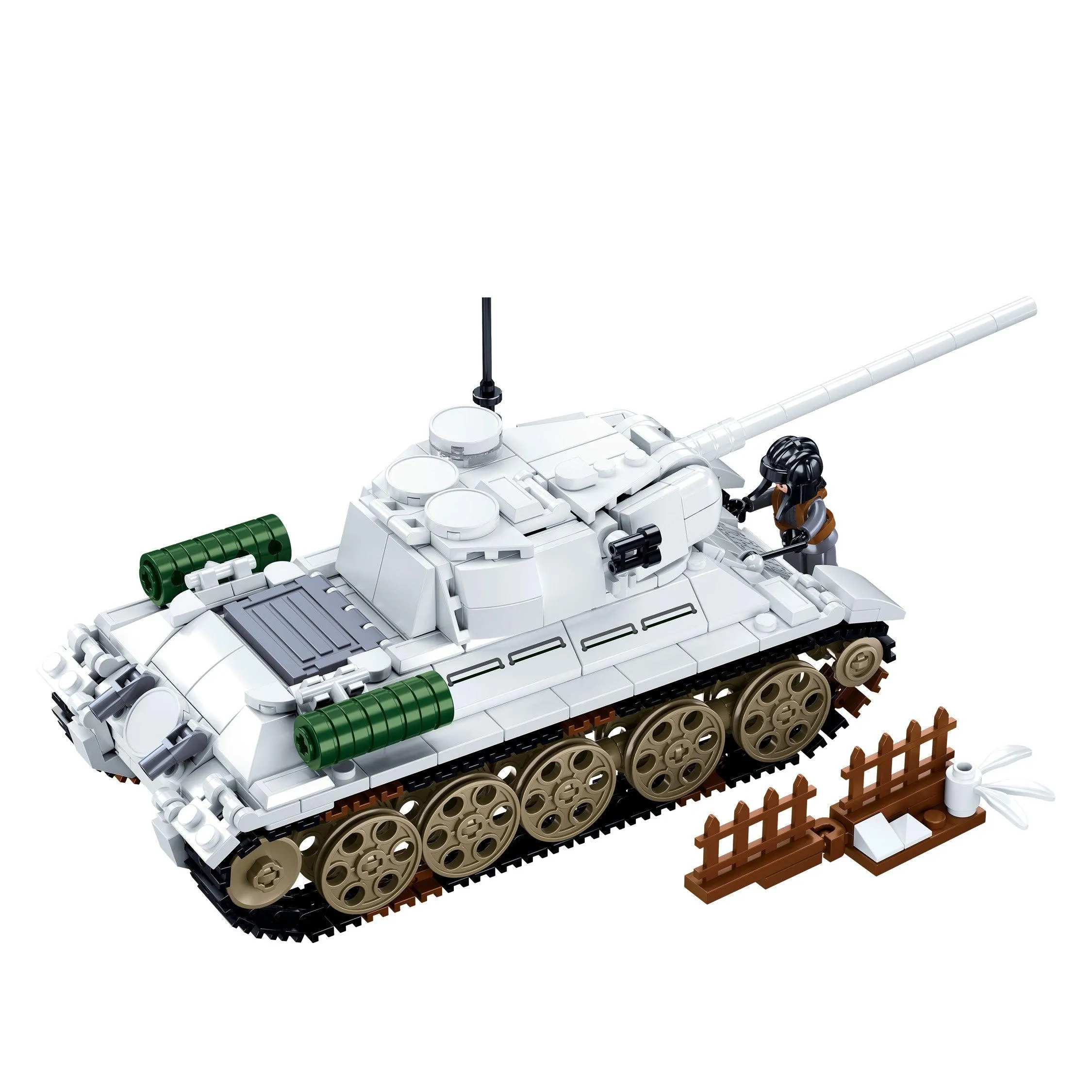 Sluban T-34/85 Medium Tank, Building Blocks For Ages 6 