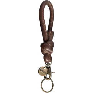 Small keyhanger in soft leather and metal / 14868 - Winter brown