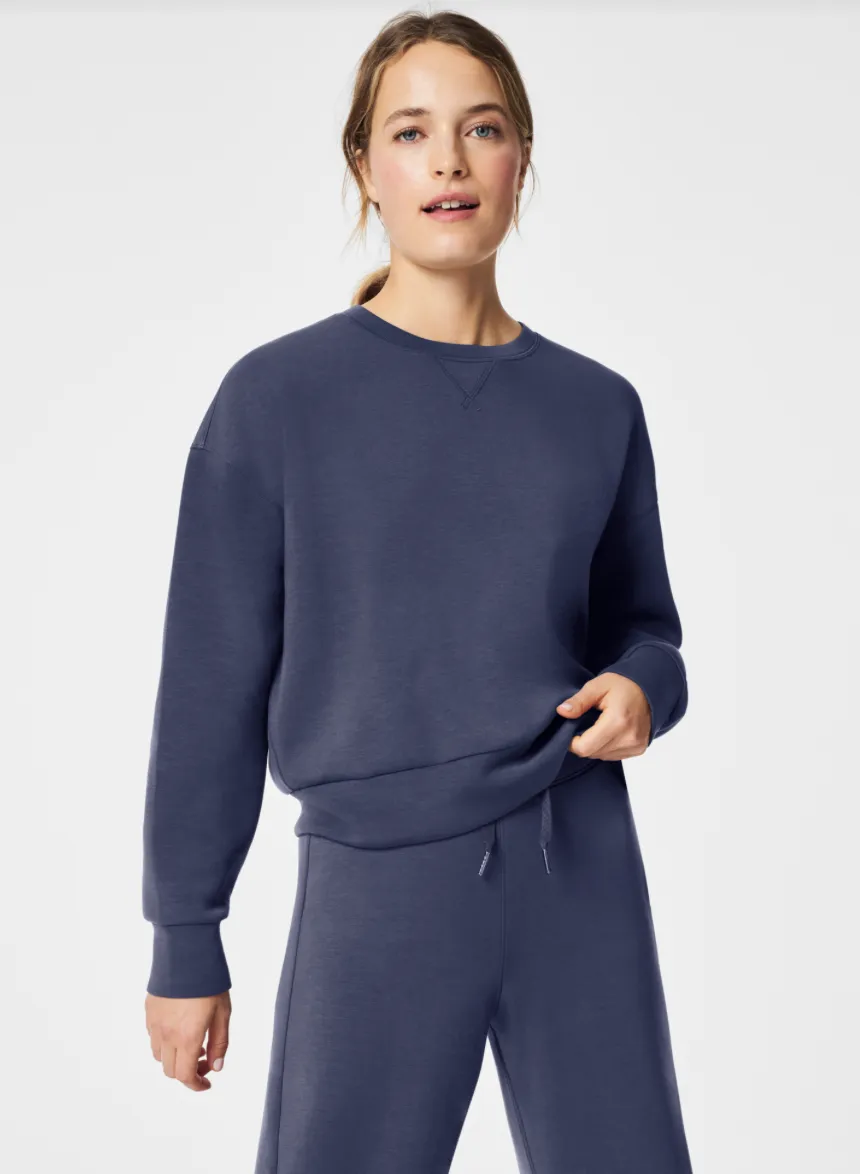 Spanx Airessential Crew Sweatshirt Dark Storm