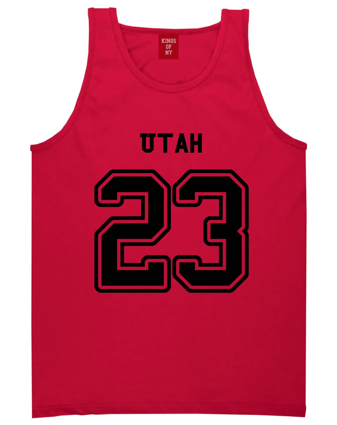 Sport Style Utah 23 Team State Jersey Mens Tank Top