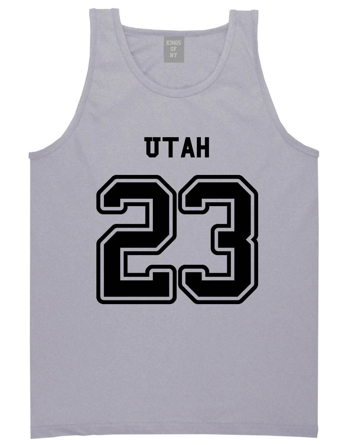 Sport Style Utah 23 Team State Jersey Mens Tank Top