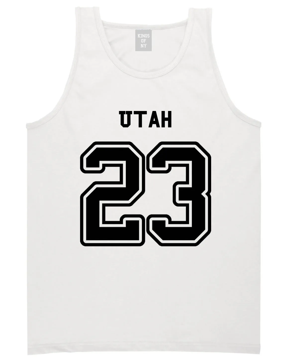 Sport Style Utah 23 Team State Jersey Mens Tank Top