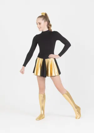 Studio 7 Metallic Cheer Skirt | Gold