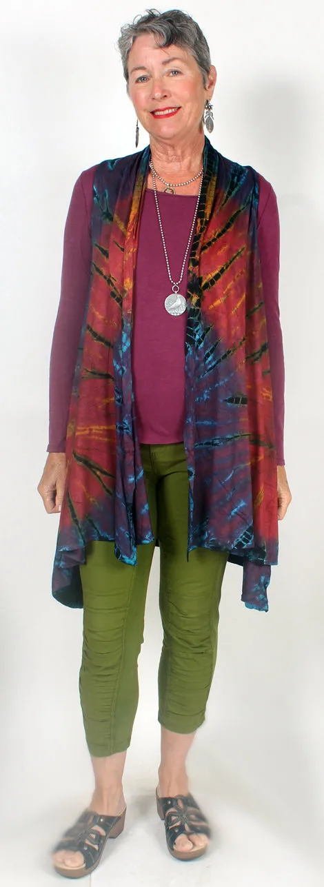 Sunheart Batik Jacket Boho Hippie Chic Resort Wear Sml-2X