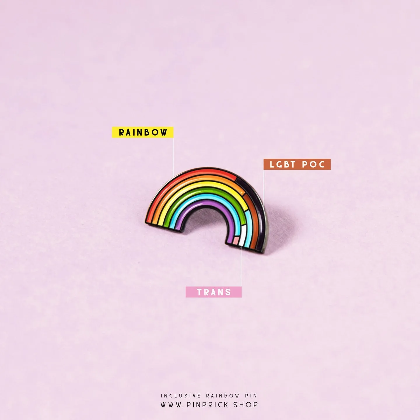 The Inclusive Rainbow Enamel Pin