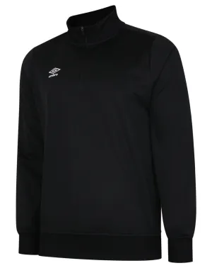 UMBRO CLUB ESSENTIAL HALF ZIP SWEAT BLACK
