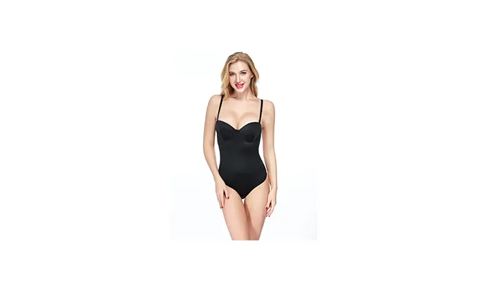 V Backless Strap Body-Shaping Jumpsuit