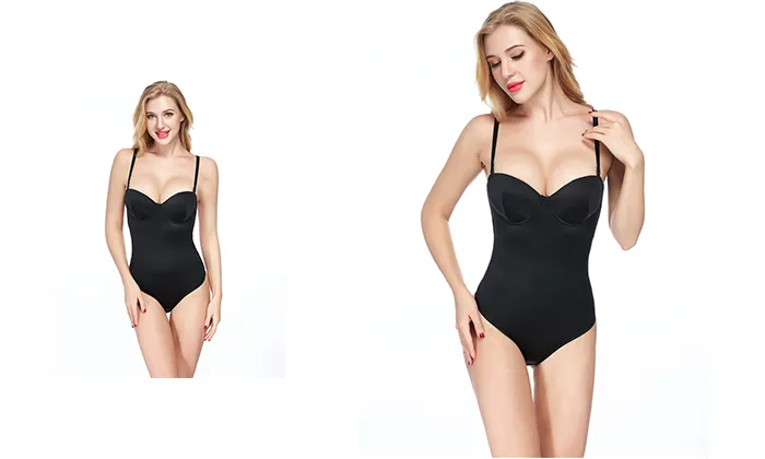 V Backless Strap Body-Shaping Jumpsuit