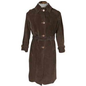 Vintage 1970s Italian Reversible Corduroy Coat Raincoat Sz M