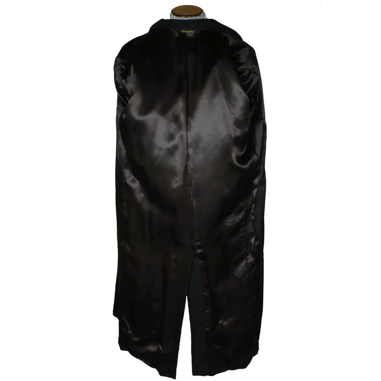 Vintage Mens Pure Cashmere Coat Black Overcoat Made in Italy Size L 44