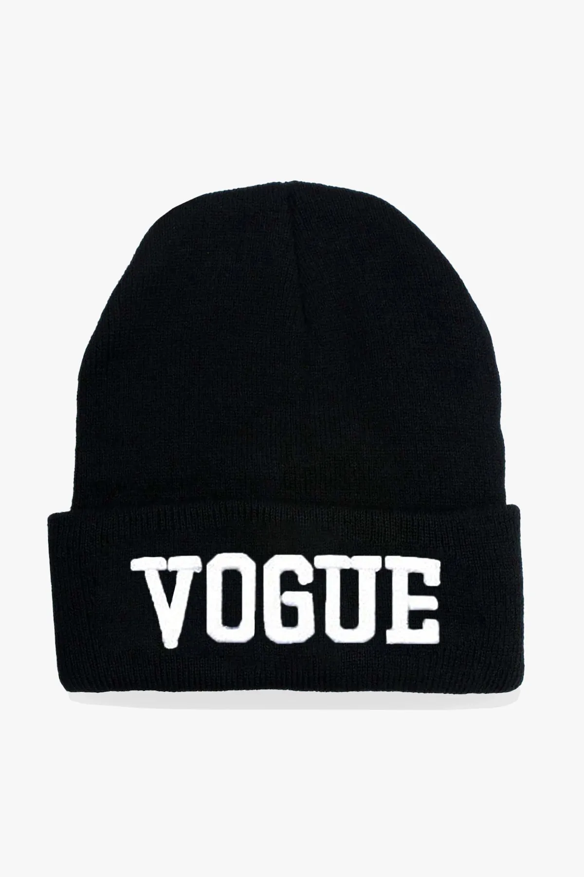 Vogue Black Knitted Beanie - W22 - UBH0018
