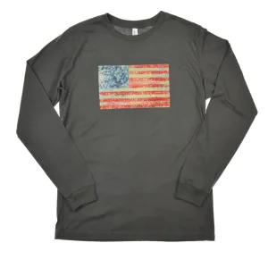 Walter Knabe Unisex Long Sleeve T Shirt Flag Grey