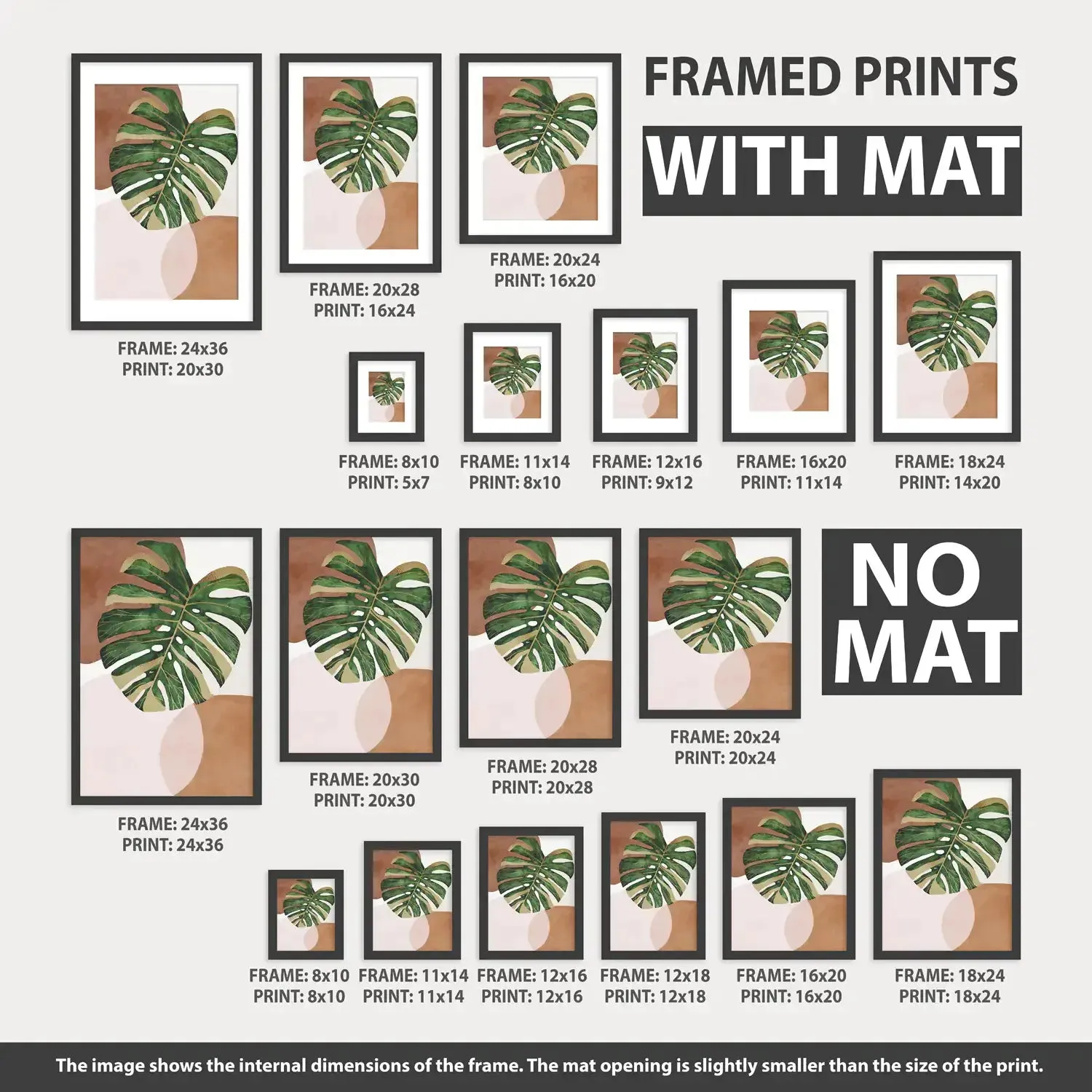 Winter Farm Tree Watercolor Wall Art Poster Set