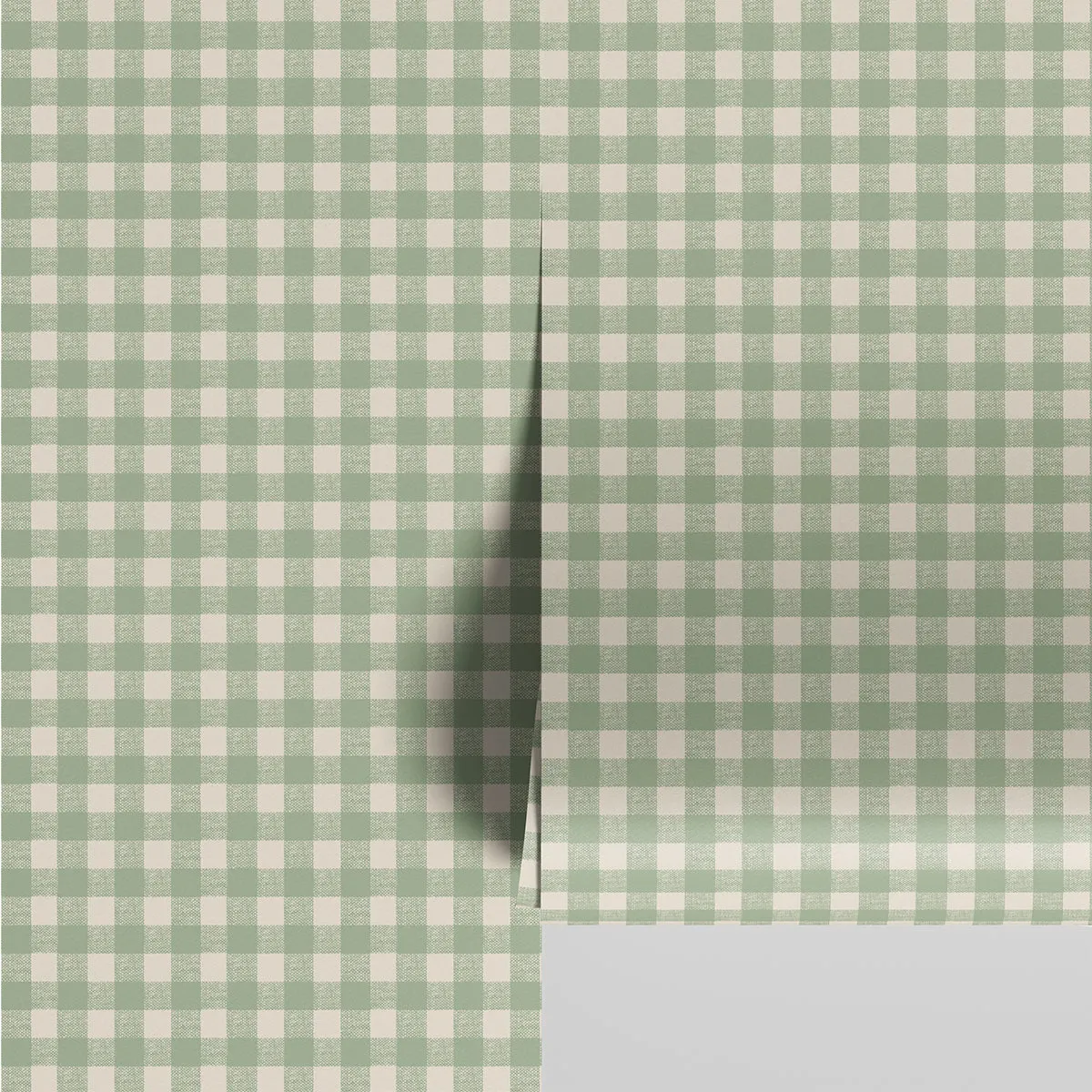 Winter Sage Gingham Wallpaper