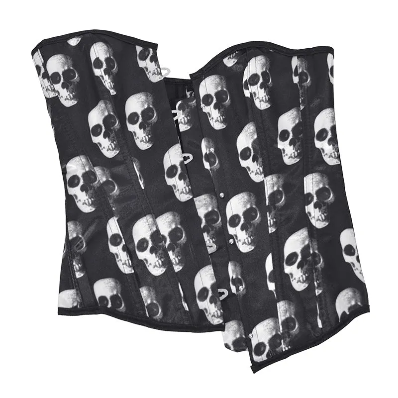 Women's Fashion Simple Skull Printed corset Shapewear