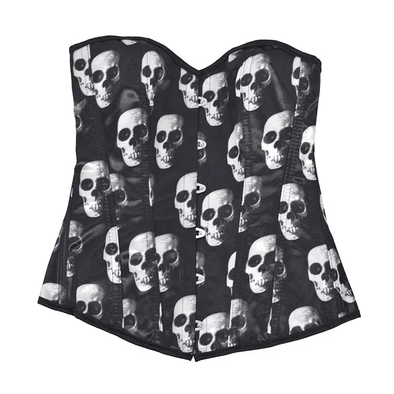 Women's Fashion Simple Skull Printed corset Shapewear