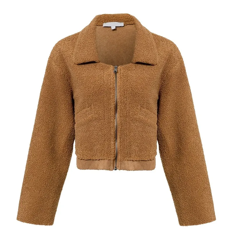 Women's Winter Warm Short Jacket With Zipper