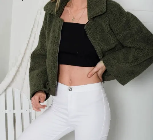 Women's Winter Warm Short Jacket With Zipper