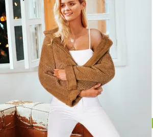 Women's Winter Warm Short Jacket With Zipper