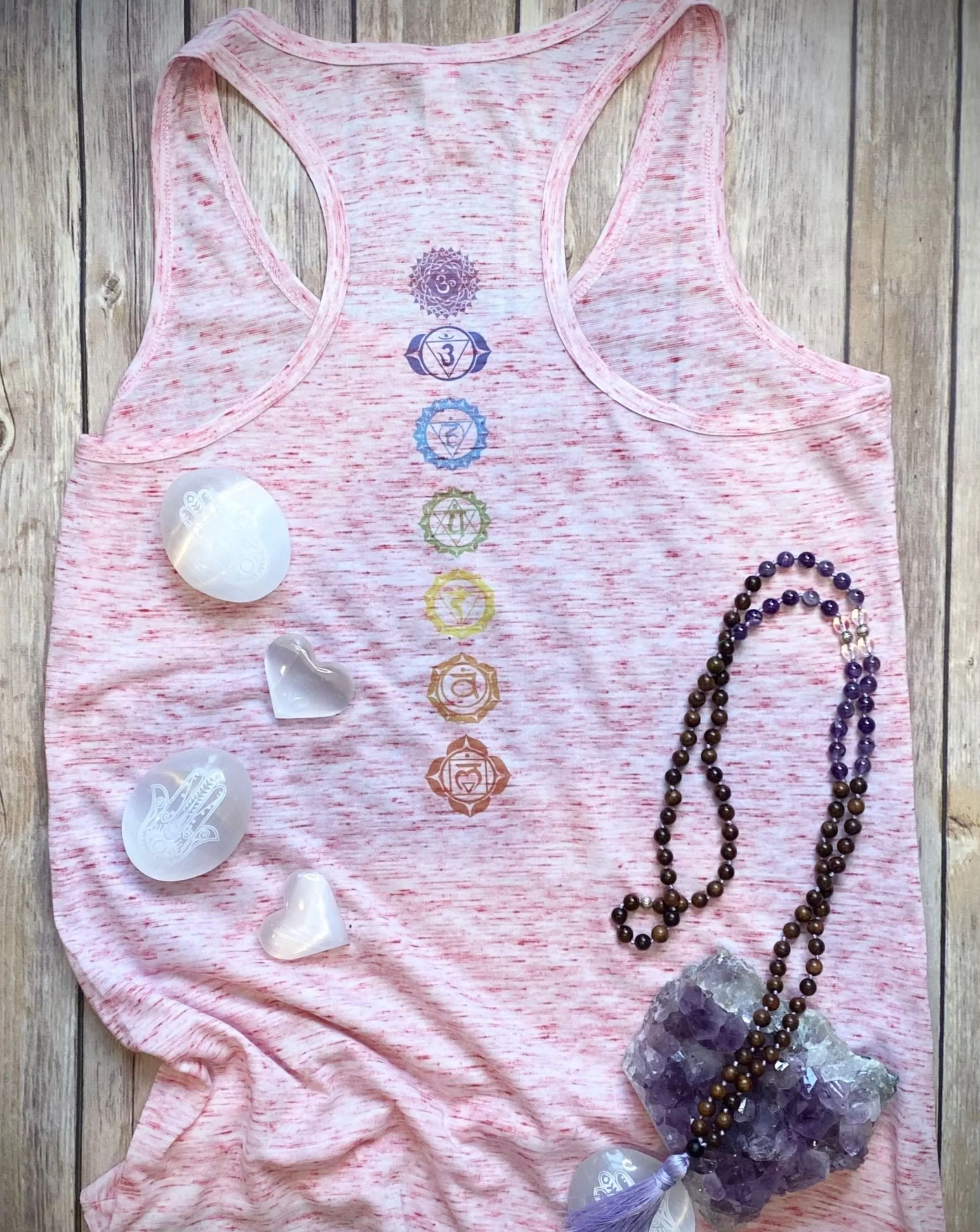 XL & XXL Last Ones! CHAKRA, Full Color Marble Racerback Tank